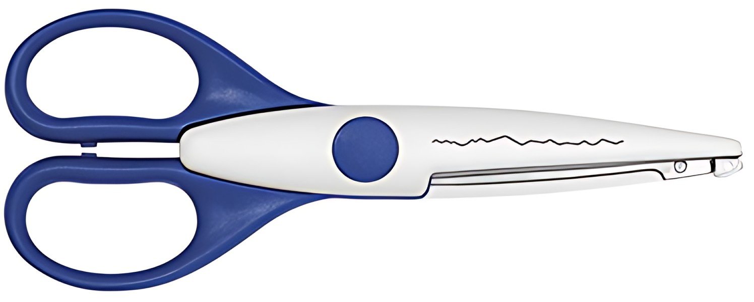 WEDO Ciseaux cranteurs , découpe forme coloniale, bleu