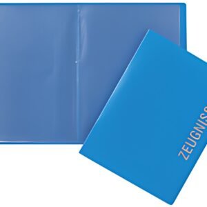 Dossier de certificat PAGNA, DIN A4, avec 10 pochettes, PP, bleu clair