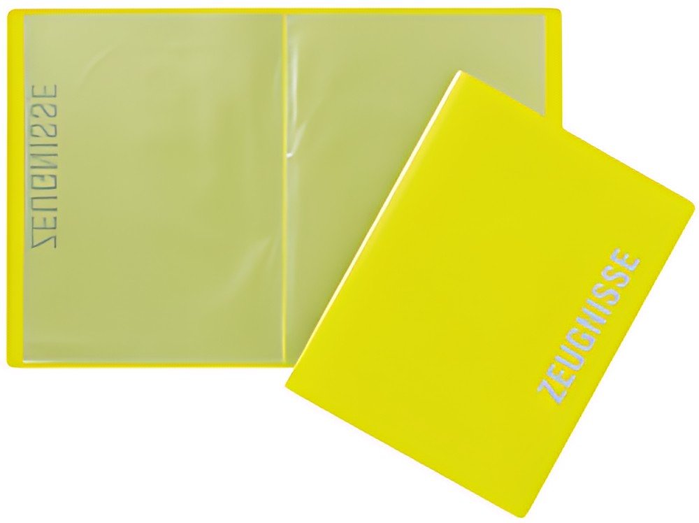 Dossier de certificat PAGNA, DIN A4, avec 10 pochettes, PP, vert citron