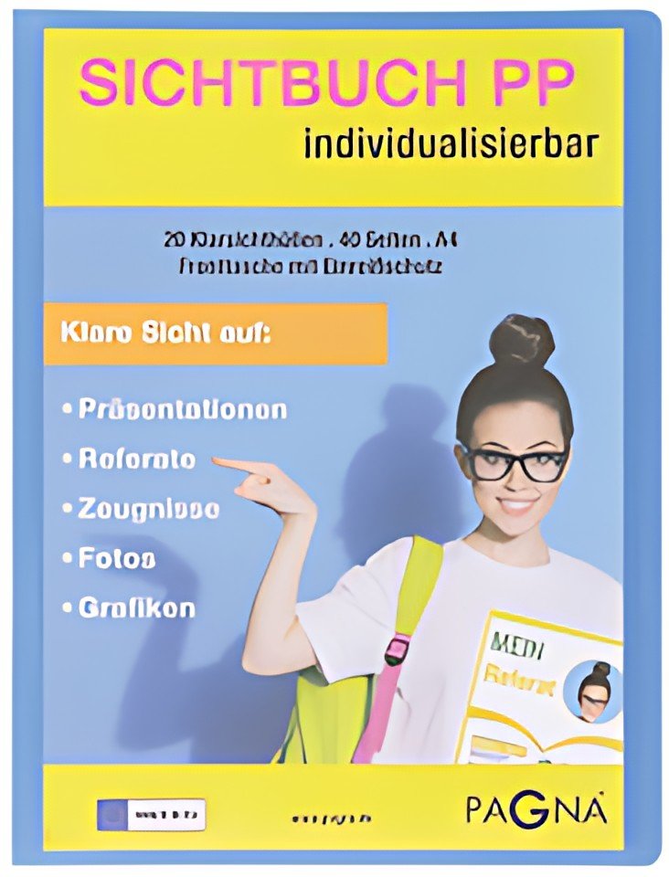 PAGNA Protège-documents de présentation "School", bleu clair