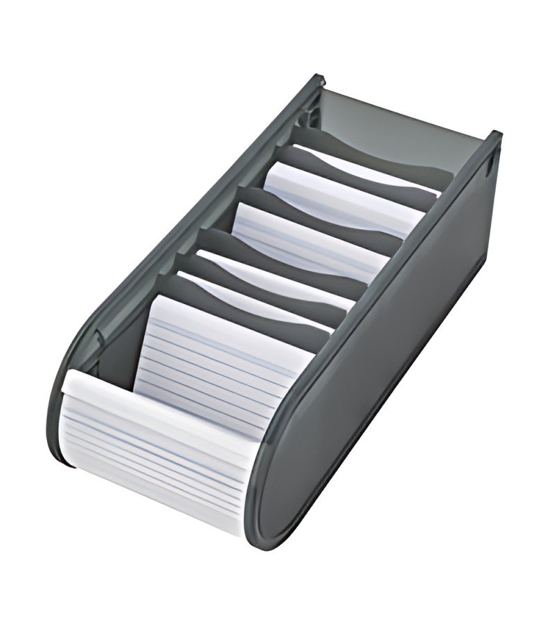 WEDO Fichier éducatif A8 paysage, 100 fiches, gris
