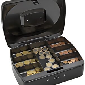 WEDO Caisse à monnaie avec serrure à combinaison, noir