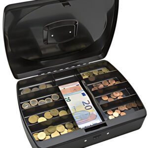 WEDO Caisse à monnaie avec serrure à combinaison, noir