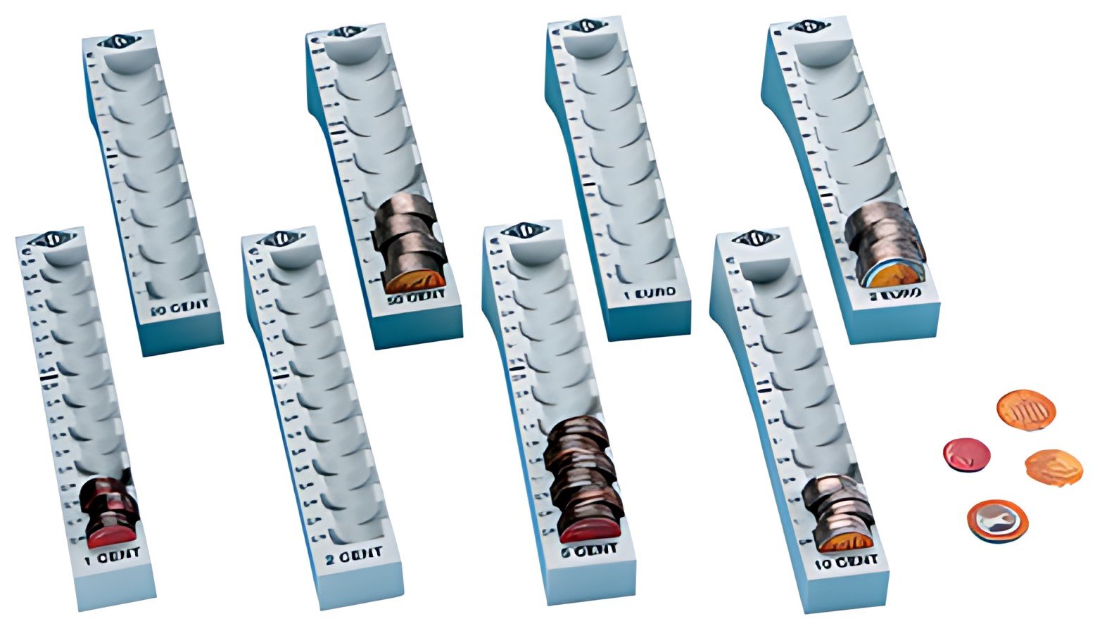 WEDO Barette à monnaie pour 2 Euro, gris clair