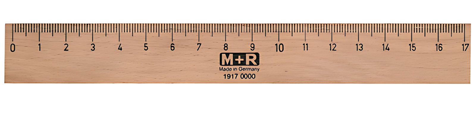 M+R Règle en bois, 300 mm, hêtre, avec insert métallique