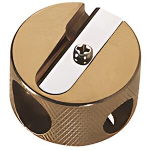 M+R Taille-crayon duo, en laiton, rond