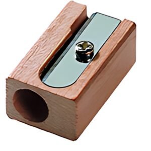 M+R Taille-crayon, en bois, forme de bloc