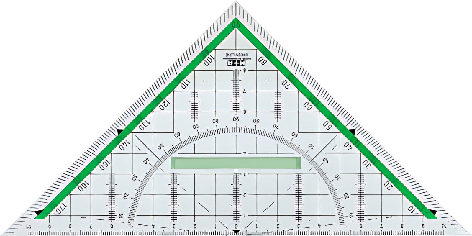 M+R Equerre géométrique "Green Line", hypoténuse: 230 mm