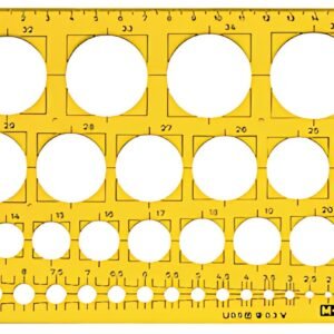 M+R Trace-cercles 1-36 mm, jaune transparent