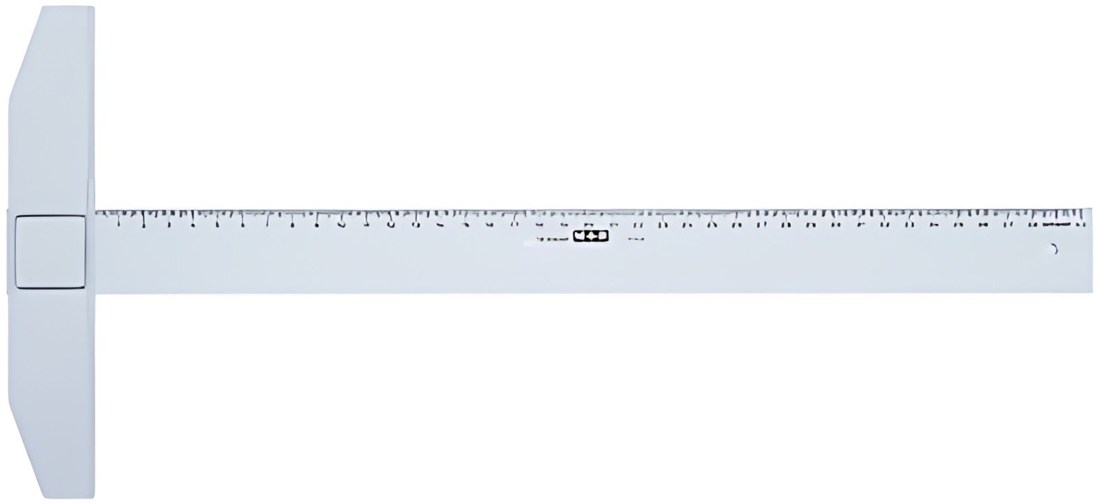 M+R Règle té, longueur de mesure: 750 mm, bleu transparent