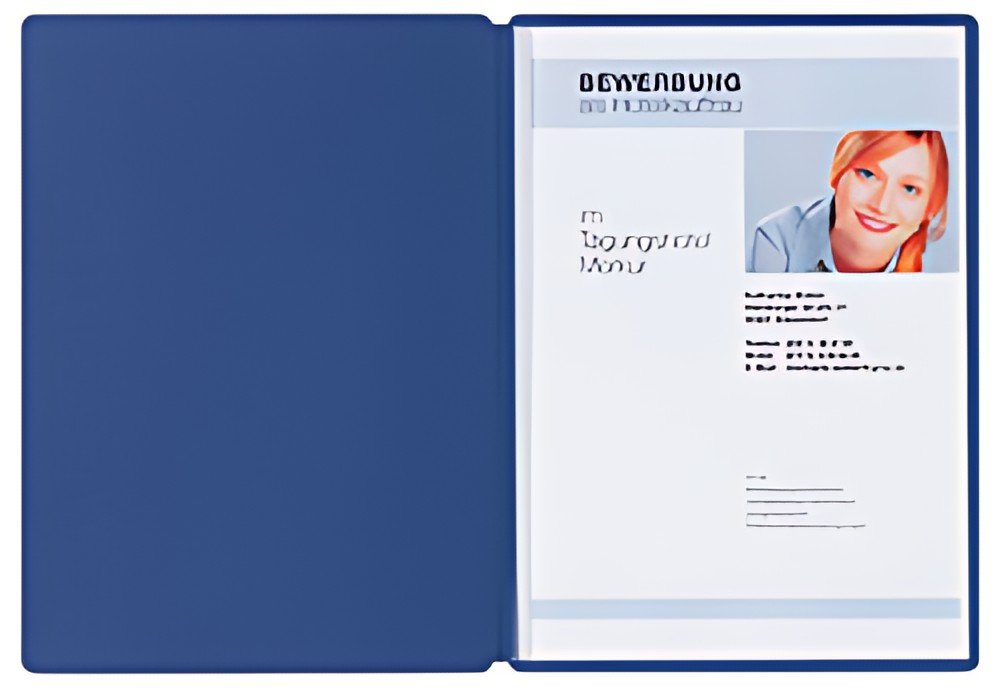 Dossier de candidature PAGNA "Solo", DIN A4, en carton, bleu