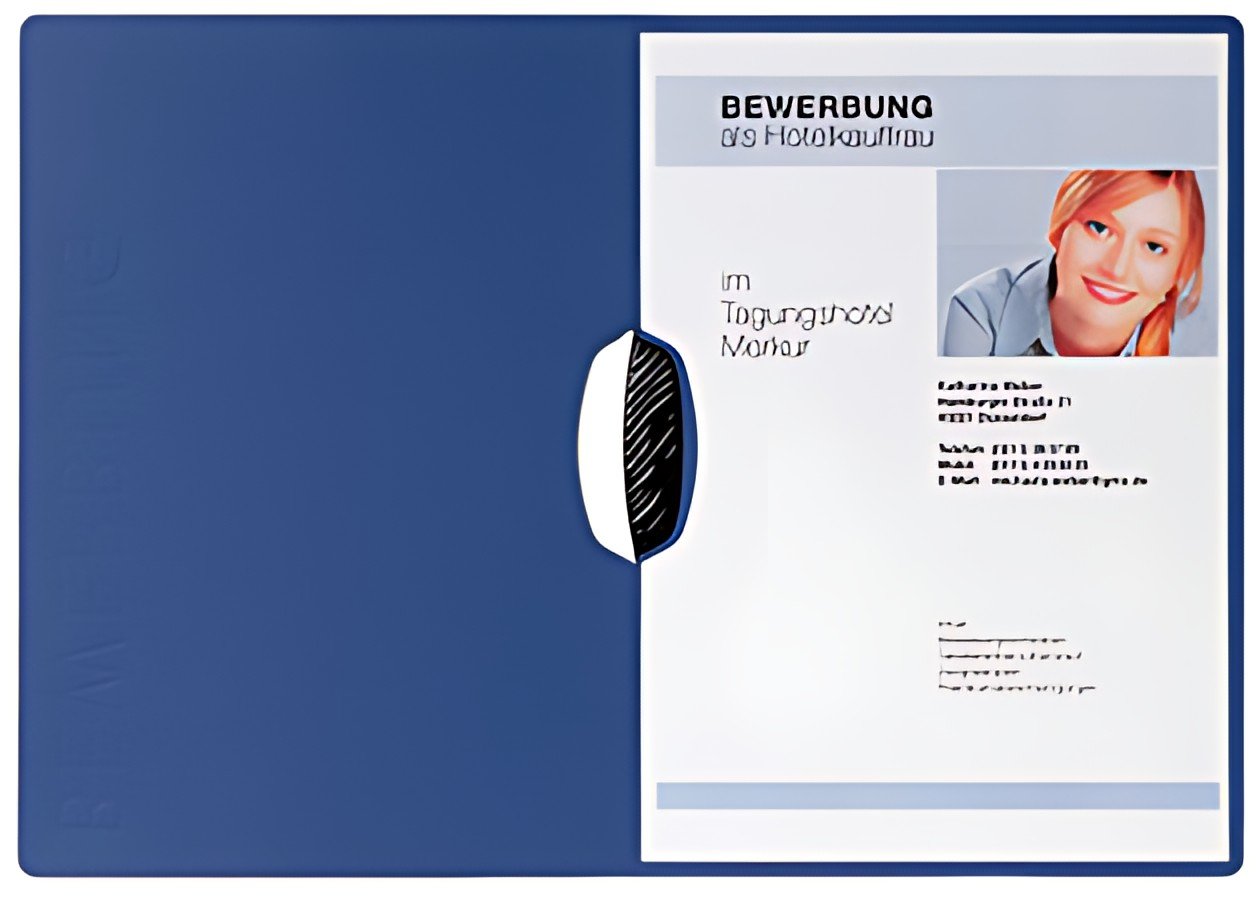 Dossier de candidature PAGNA "Swing", DIN A4, en carton, bleu