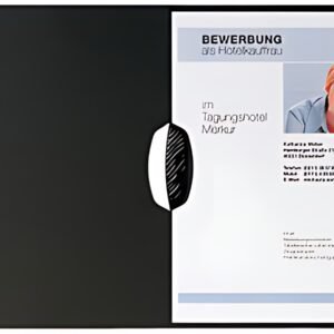 Dossier de candidature PAGNA "Swing", DIN A4, en carton, noir