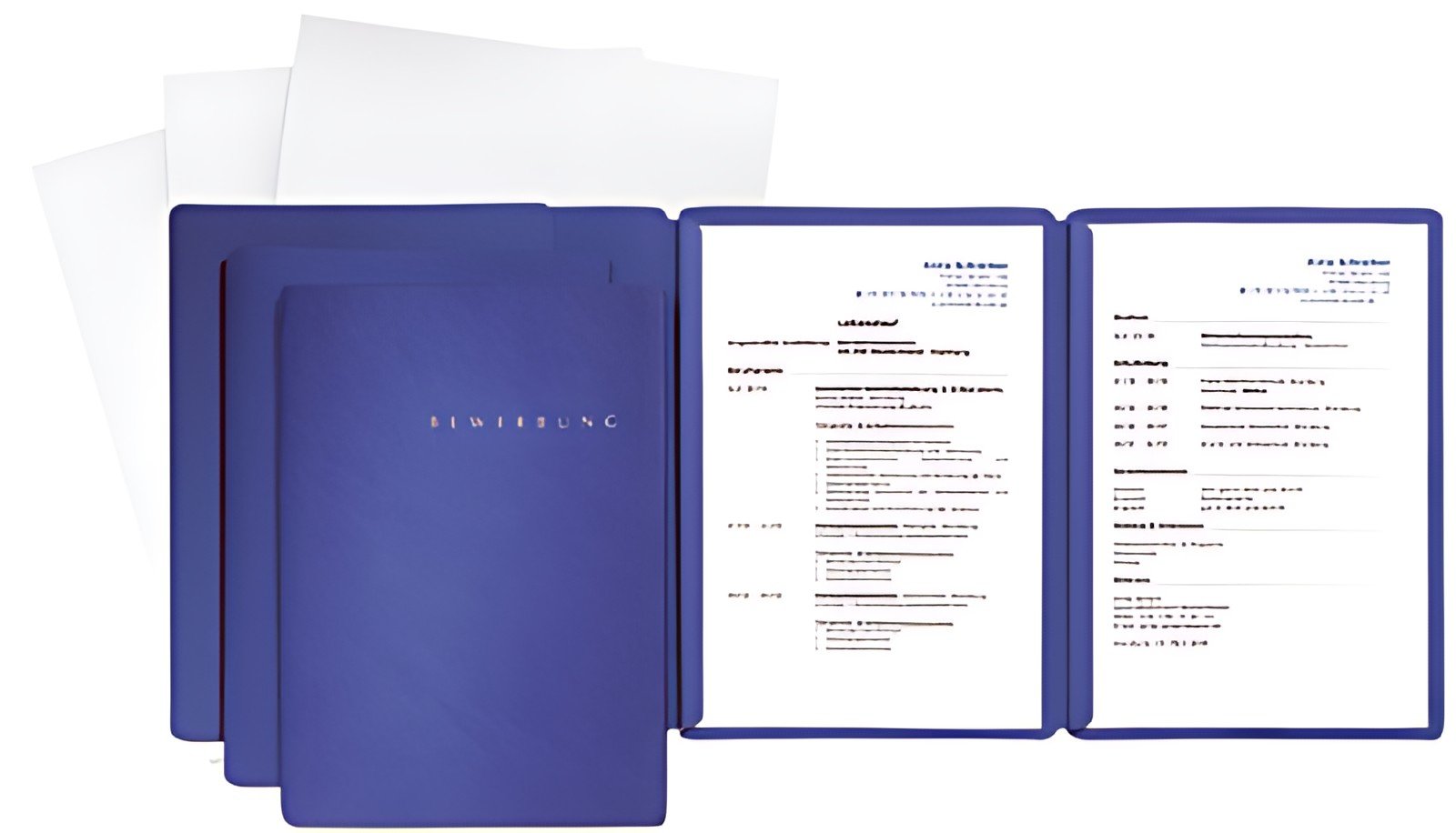 PAGNA kit de candidature "Special", A4, bleu, 3 pièces