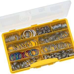 WEDO Anneaux porte-clé en métal, assortiment de 300 pièces