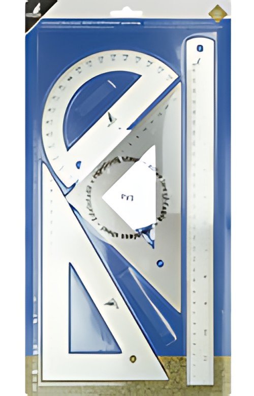 kangaro Kit de géométrie, inox, 4 pièces