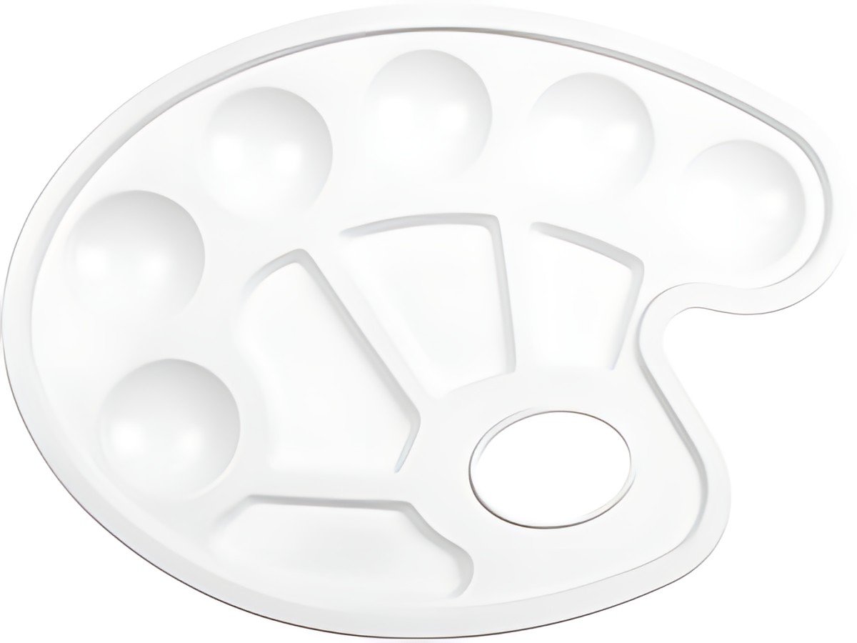 kangaro Palette de peinture, plastique, ovale, 230 x 170 mm