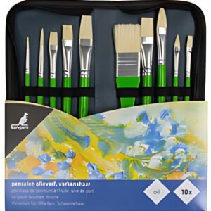 kangaro Set de pinceaux pour peinture à l'huile, 10 pièces