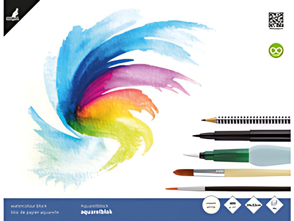 kangaro Bloc de papier aquarelle, 170 x 240 mm, 16 feuilles