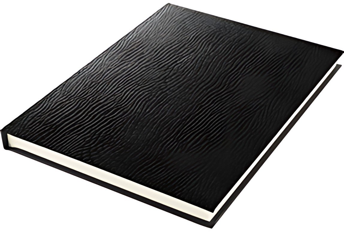 kangaro Cahier de croquis, A5, aspect peau de serpent, noir