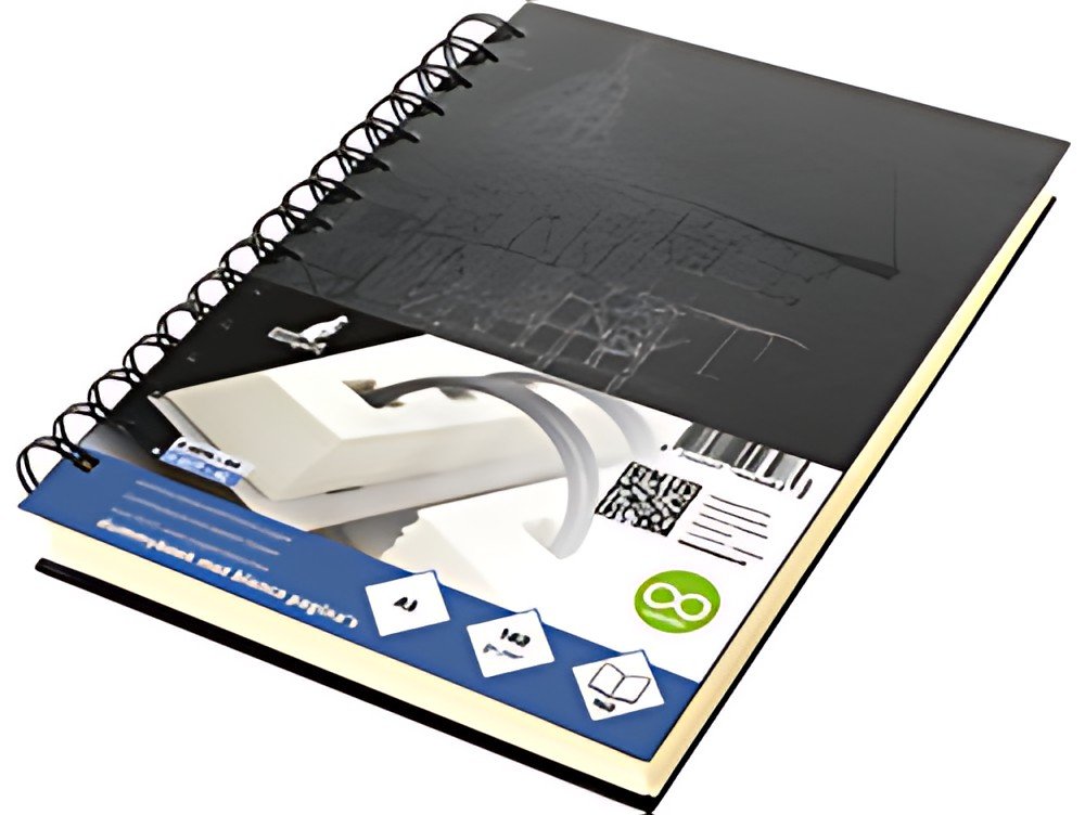 Carnet de croquis à spirale Kangaro, DIN A5, 80 feuilles, noir