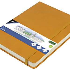 kangaro Carnet de croquis, couverture PU rigide, A6, ocre