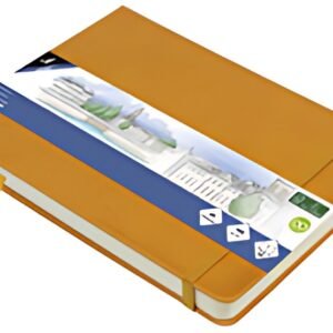 kangaro Cahier de croquis, couverture PU rigide, A5, ocre
