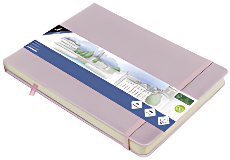 kangaro Cahier de croquis, couverture PU rigide, A5, lilas