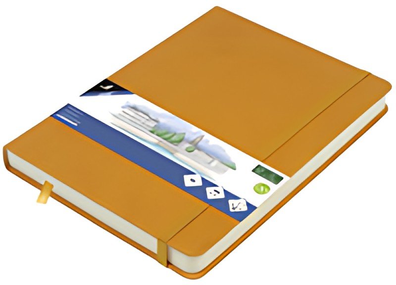 kangaro Cahier de croquis, couverture PU rigide, A4, ocre