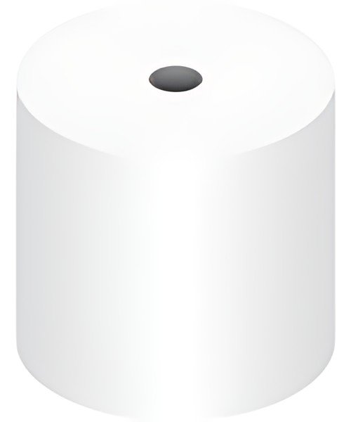 kangaro Rouleau de caisse, 76 mm x 46 m x 12 mm, blanc