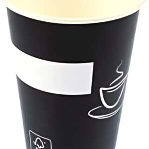 kangaro Gobelet en carton Eco, 0,18 L, noir/blanc