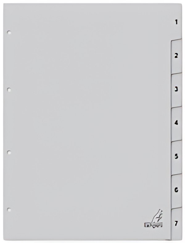 kangaro Intercalaire carton ECO, chiffres 1-7, 7 pièces