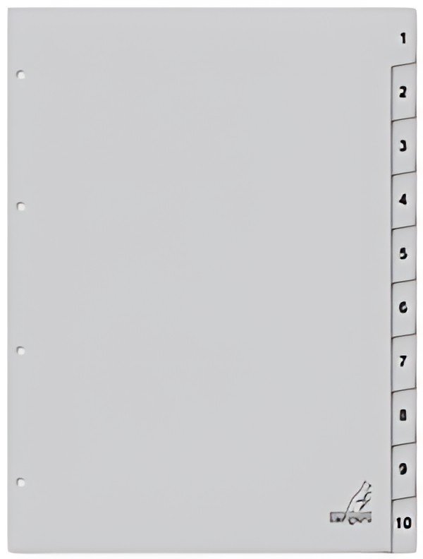 kangaro Intercalaire carton ECO, chiffres 1-10, 10 pièces