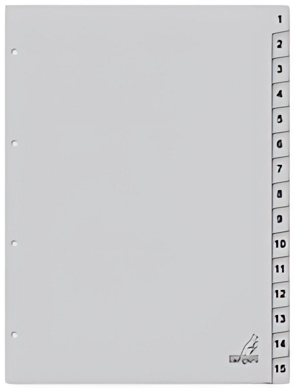 kangaro Intercalaire carton ECO, chiffres 1-15, 15 pièces