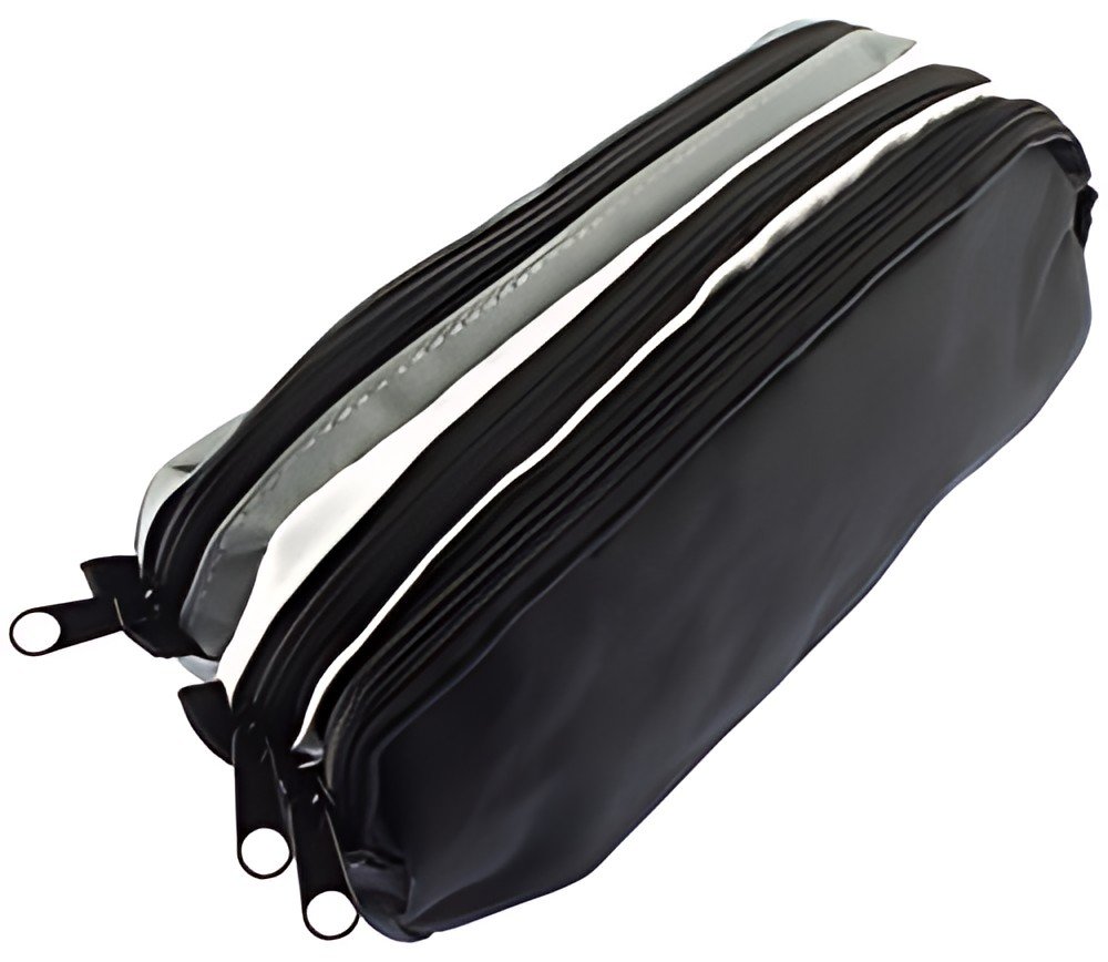 kangaro Trousse, 3 compartiments, gris/blanc/noir