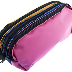 kangaro Trousse, 3 compartiments, orange/bleu/fuchsia