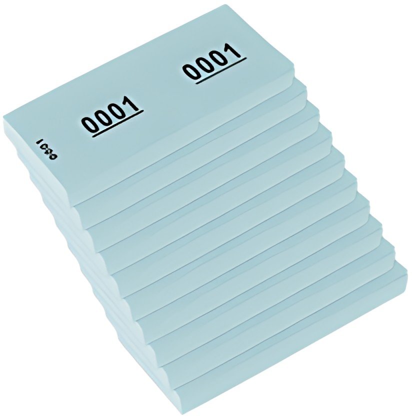 kangaro Bloc numéroté 1-1000, 105 x 42 mm, bleu