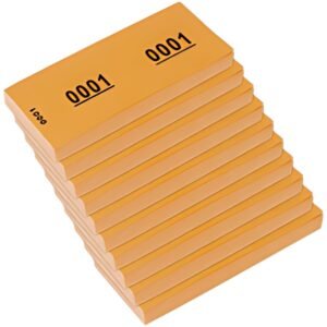 kangaro Bloc numéroté 1-1000, 105 x 42 mm, orange