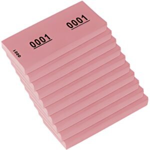 kangaro Bloc numéroté 1-1000, 105 x 42 mm, rose