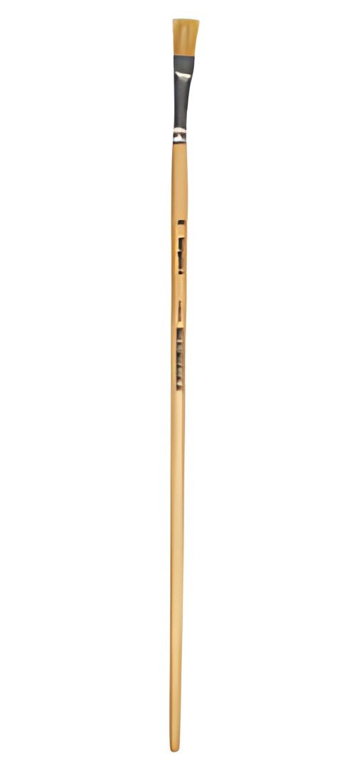 Brosse à poils kangourou, plate, taille 12, bois laqué