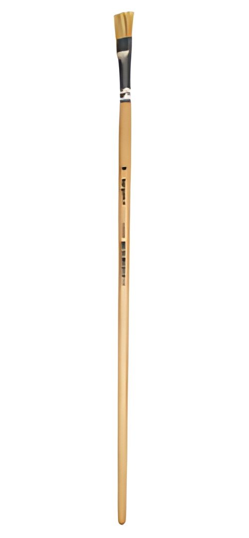Brosse à poils kangourou, plate, taille 14, bois laqué
