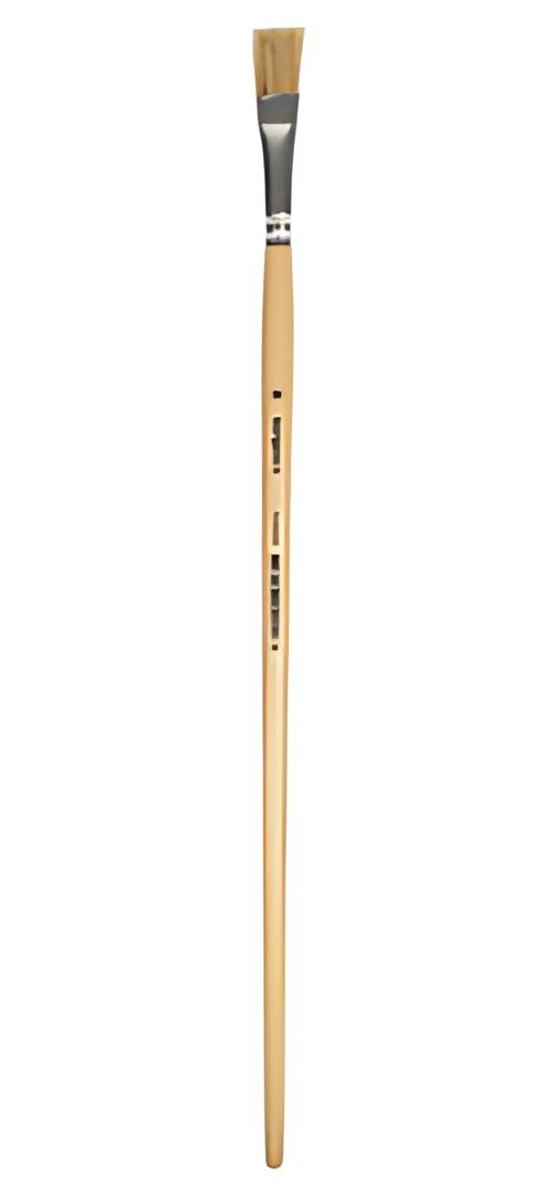 Brosse à poils kangourou, plate, taille 16, bois laqué