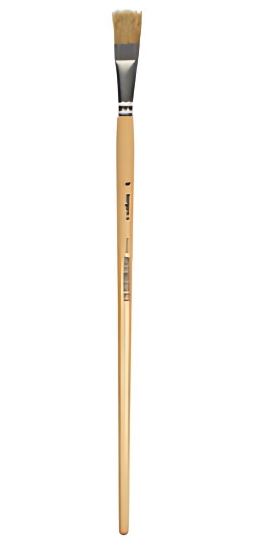 Brosse à poils kangourou, plate, taille 18, bois laqué