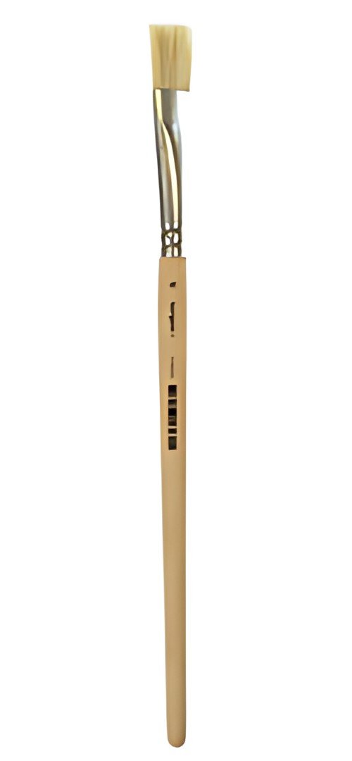 Brosse à poils kangourou, plate, taille 4, bois non peint