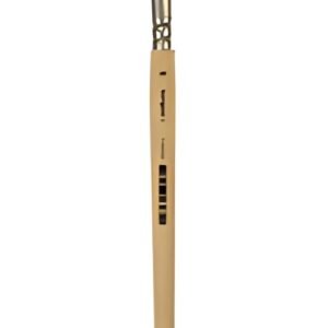 Brosse à poils kangourou, plate, taille 14, bois non peint