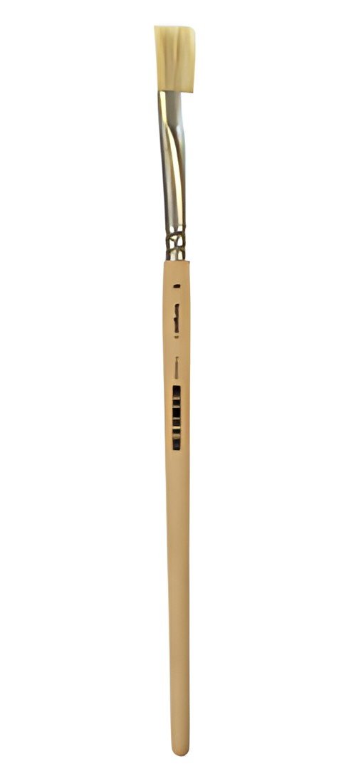 Brosse à poils kangourou, plate, taille 14, bois non peint