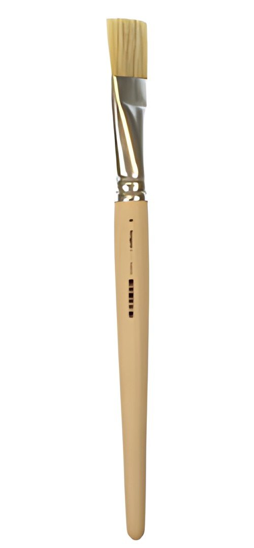 Brosse à poils kangourou, plate, taille 22, bois non peint