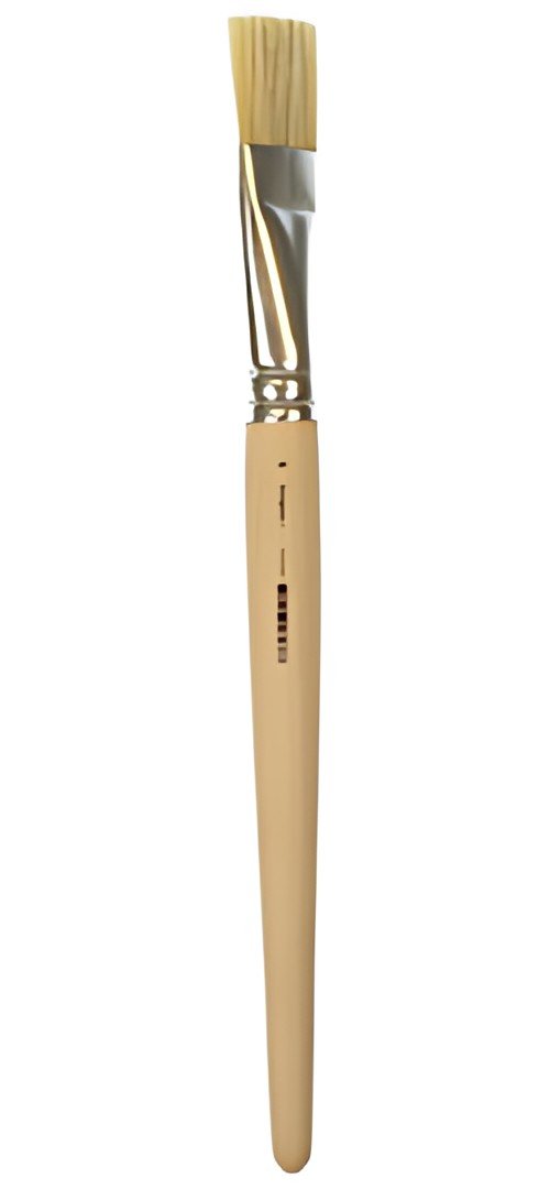 Brosse à poils kangourou, plate, taille 24, bois non peint