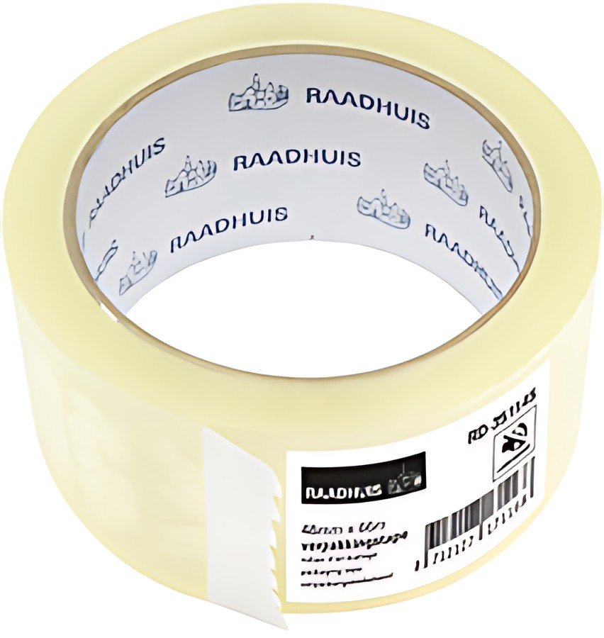 RAADHUIS Ruban adhésif d'emballage 48 mm x 66 m, transparent