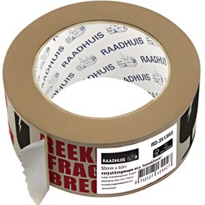 RAADHUIS Ruban adhésif ECO "FRAGILE", 50 mm x 50 m